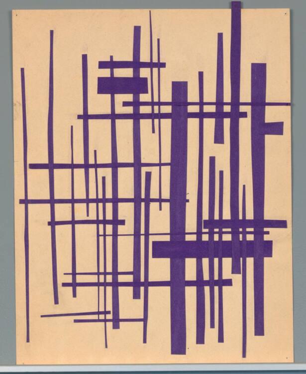 Hans Grünseis, Orthogonal gebundene Komposition, Inv. Nr.: 42872