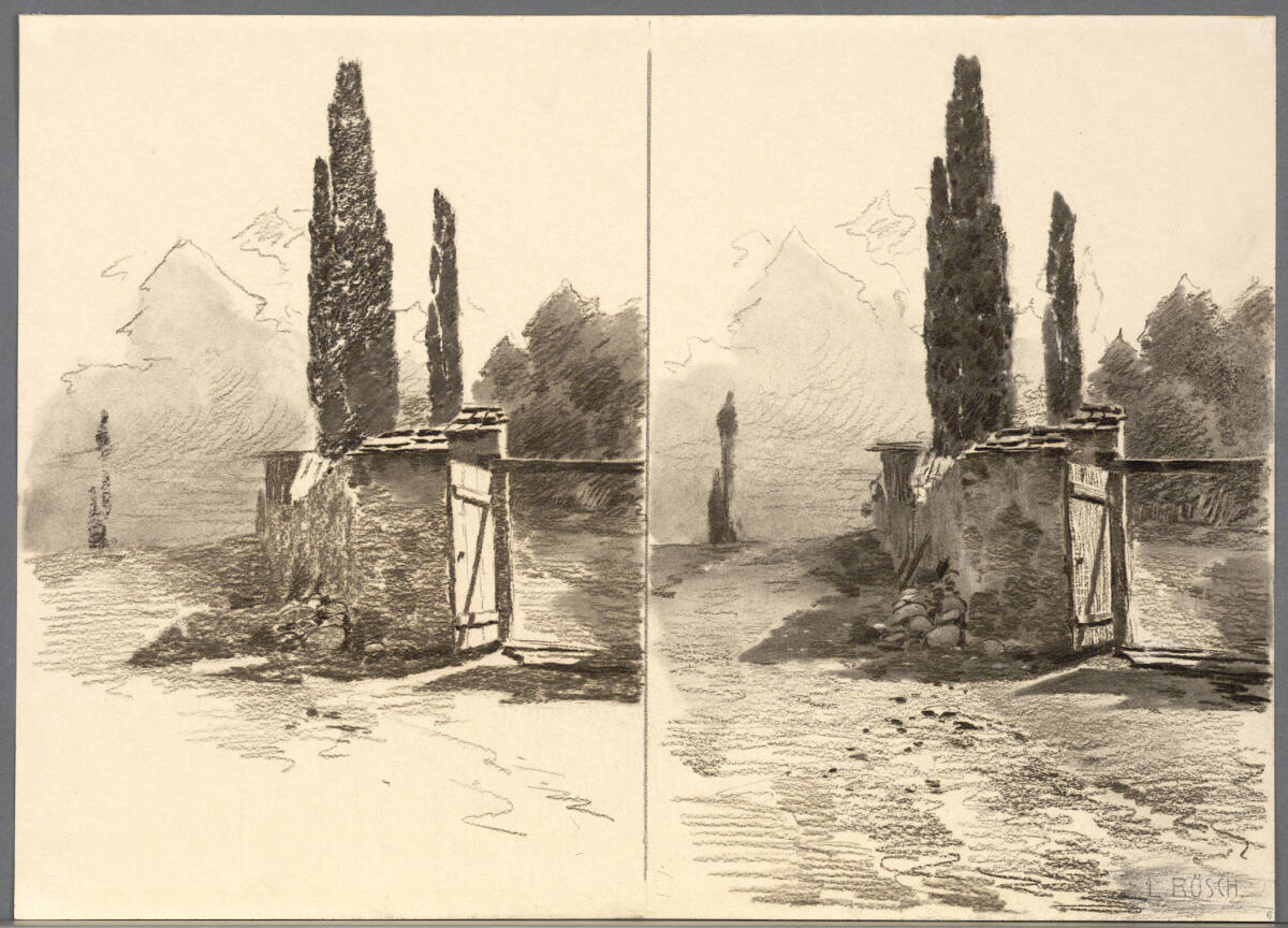 Landschaftsstudie, Ludwig Rösch