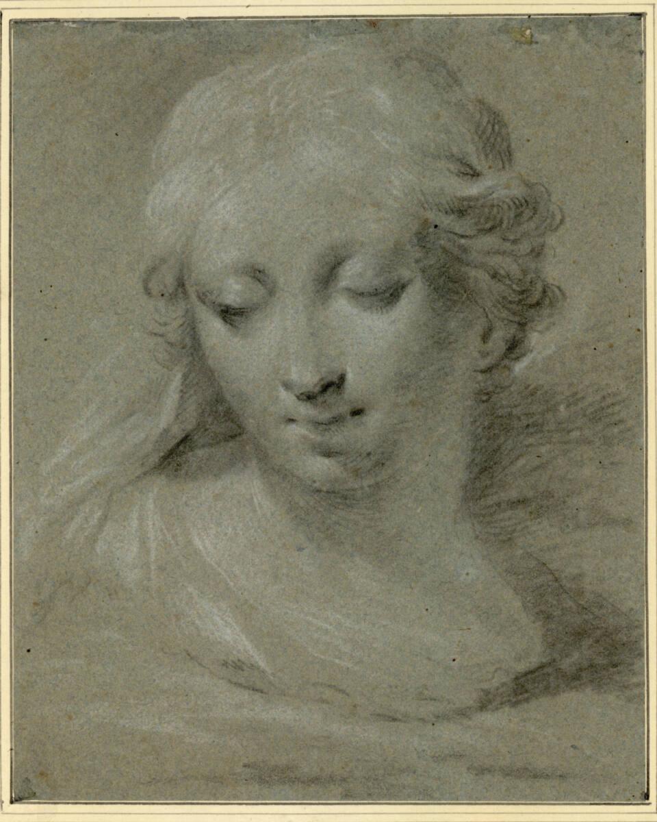 Giuseppe Nogari, Brustbild Mariä mit gesenktem Blick, Inv. Nr.: 1860