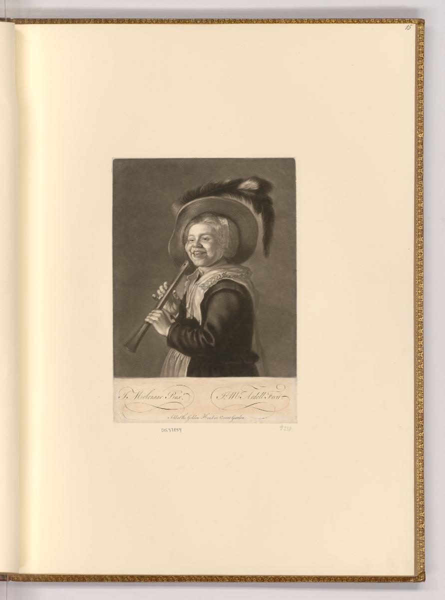 Schabblätter von James McArdell, Bauernmädchen mit Flöte, Inv. Nr.: England nach Sektionen I/12…