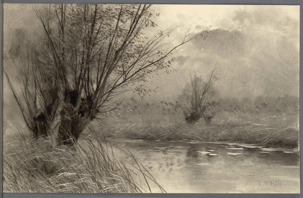 Ludwig Rösch, Bachlandschaft mit Bäumen, Inv. Nr.: 42964