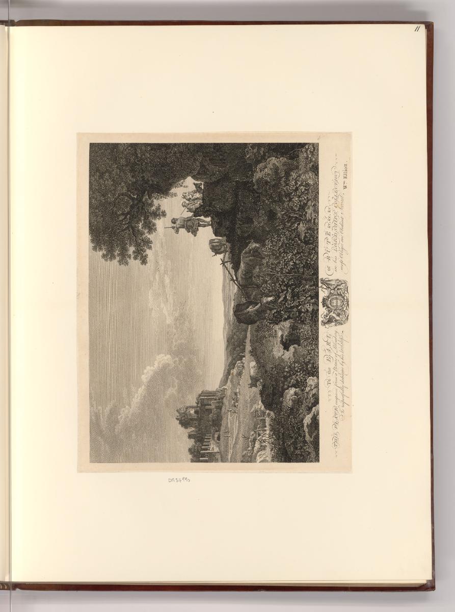 Britische Druckgrafik des 18. Jahrhunderts, Landschaft mit der Flucht nach Ägypten, Inv. Nr.: E…