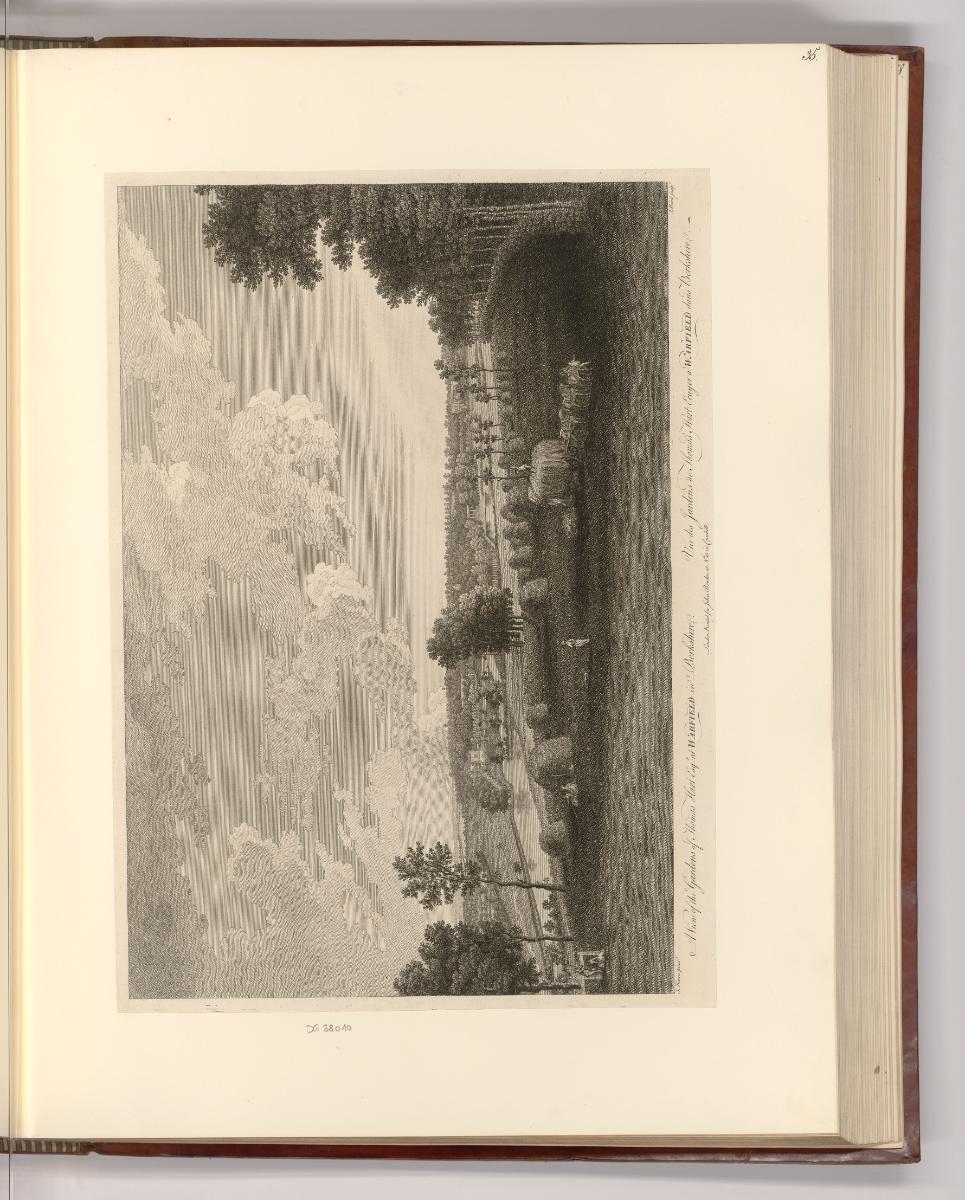 Britische Druckgrafik des 18. Jahrhunderts, A View of the Gardens of Thomas Hart Esq. At Warfie…