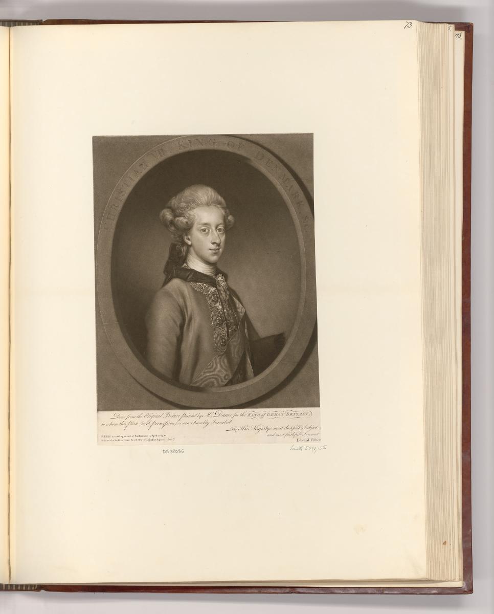 Britische Druckgrafik des 18. Jahrhunderts, Christian VII of Denmark, Inv. Nr.: England nach Se…