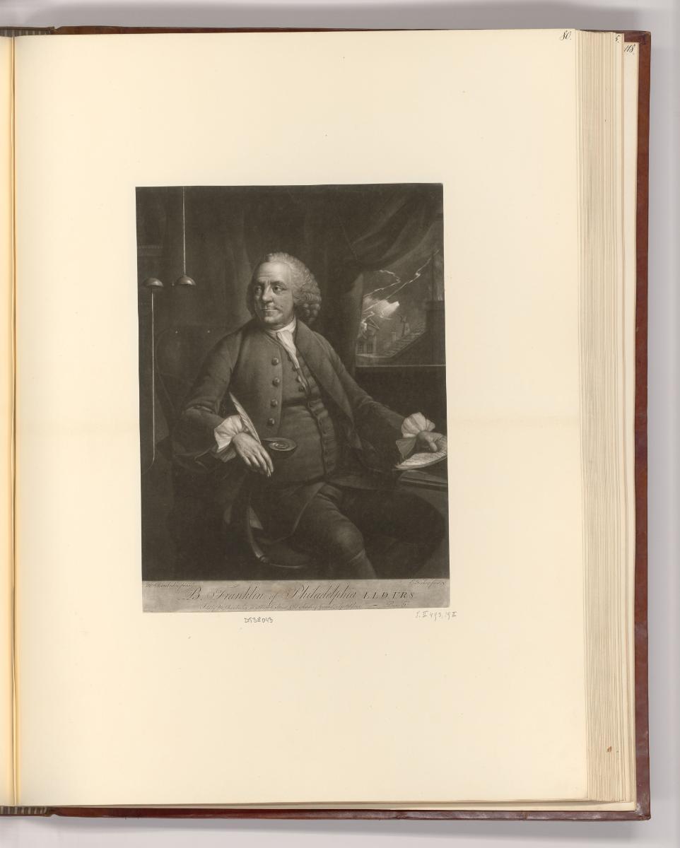 Britische Druckgrafik des 18. Jahrhunderts, B: Franklin of Philadelphia L.L.D. F.R.S., Inv. Nr.…