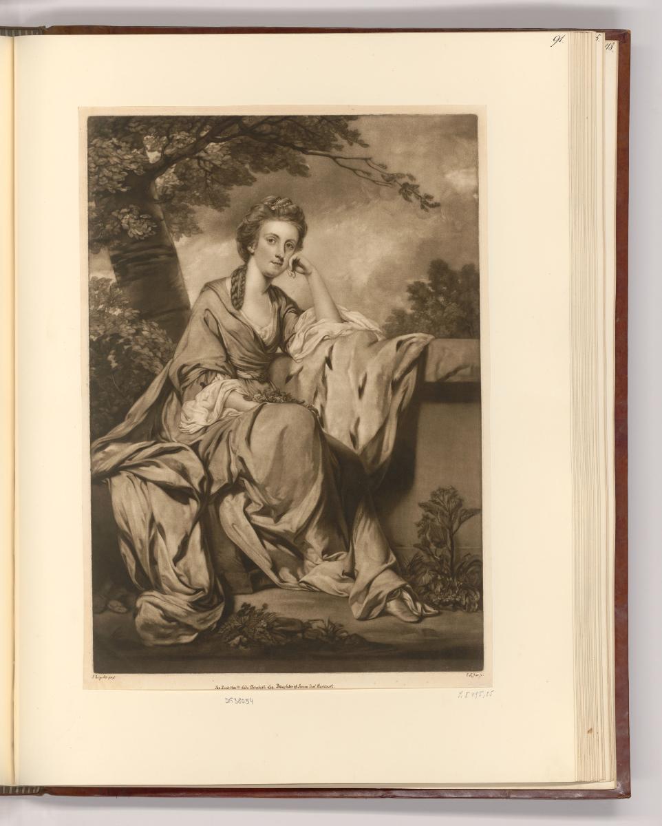 Britische Druckgrafik des 18. Jahrhunderts, The Right Honble Lady Elizabeth Lee, Daughter of Si…
