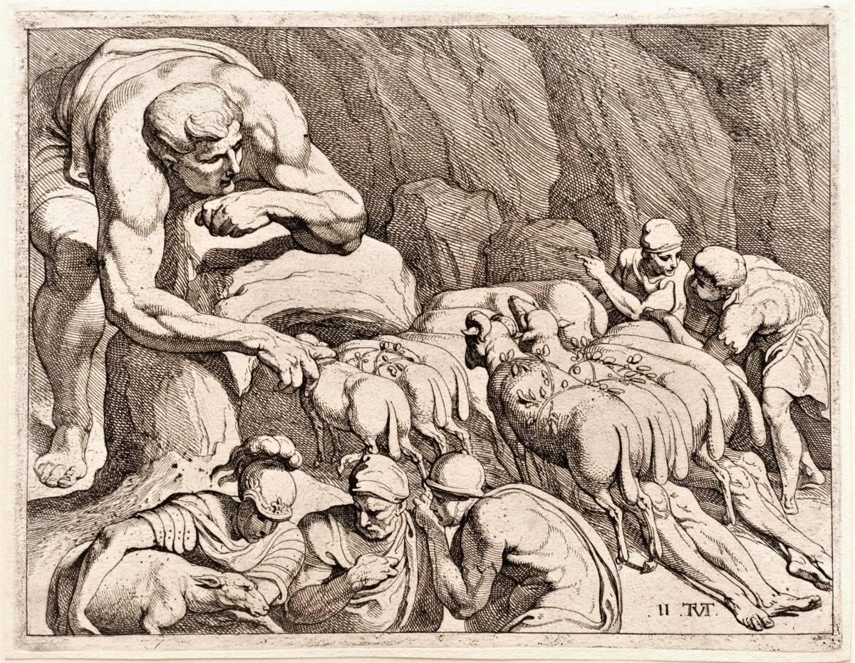 Die Flucht aus der Höhle des Polyphem, Inv. Nr.: DG2022/4/75