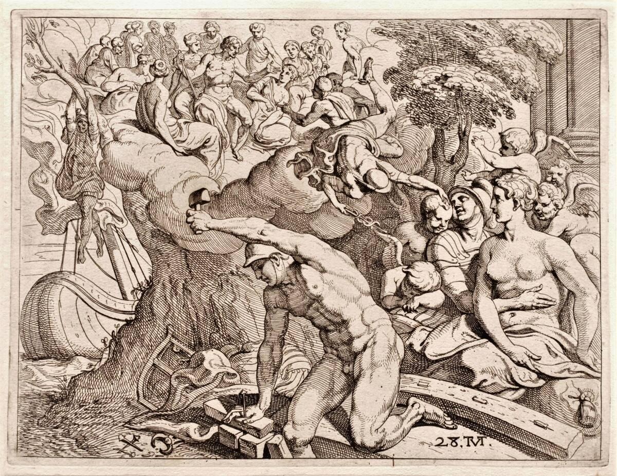 Odysseus auf der Insel der Kalypso, Inv. Nr.: DG2022/4/92