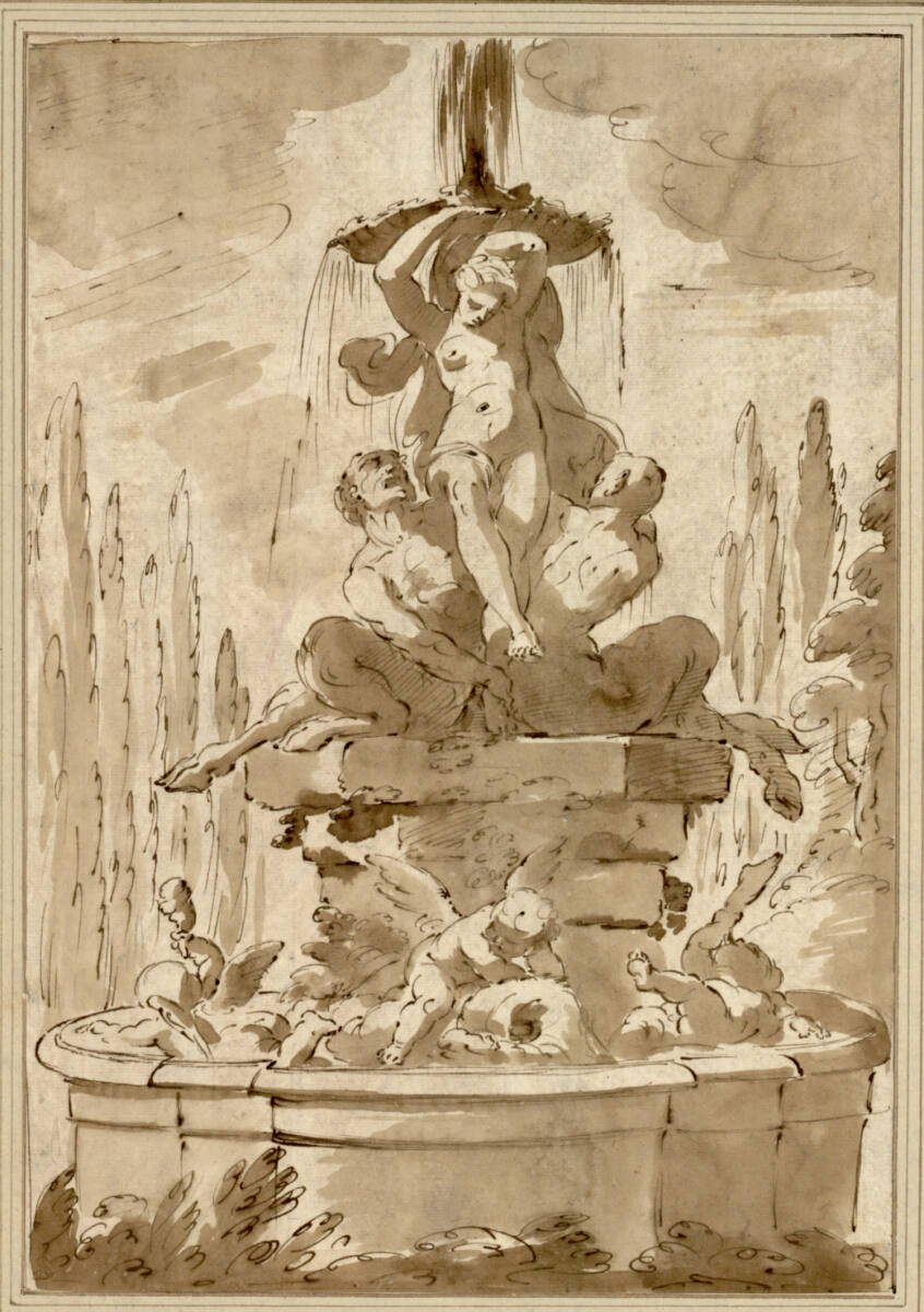 Entwurf für einen Brunnen, Gaetano Gandolfi
