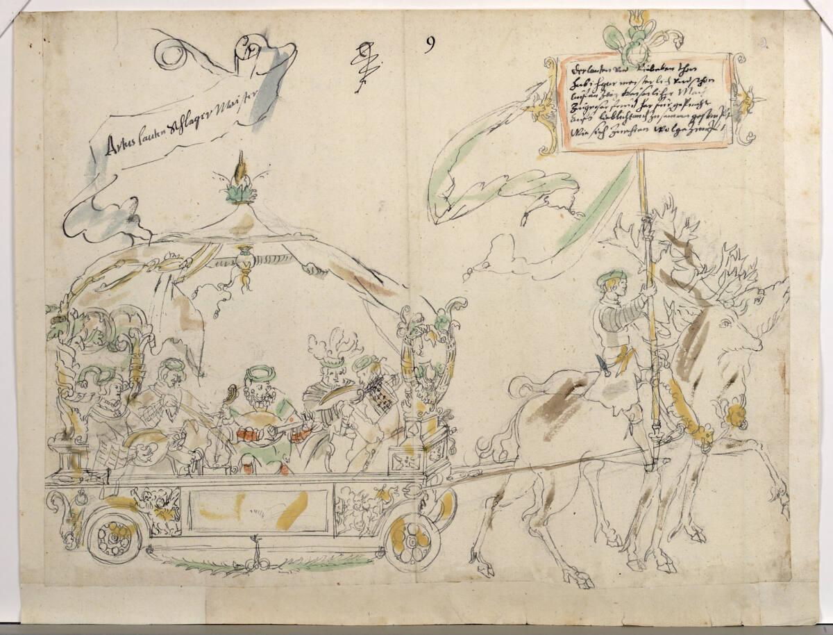 Anonym, Lautenspieler (aus dem "Triumphzug" Kaiser Maximilians I.), Inv. Nr.: 43305