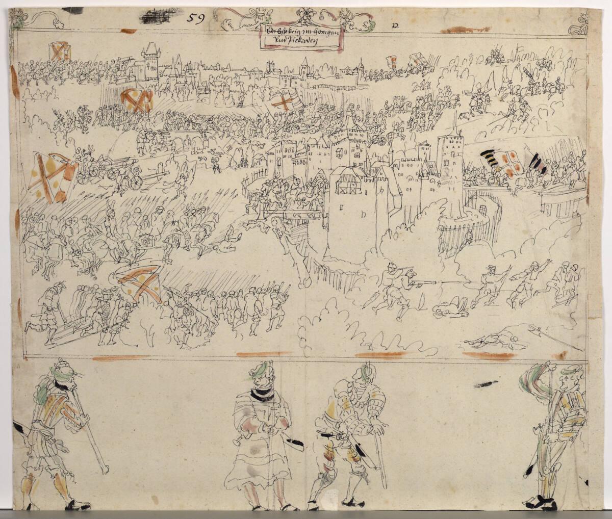 Anonym, Krieg im Artois und Hennegau (aus dem "Triumphzug" Kaiser Maximilians I.), Inv. Nr.: 43…