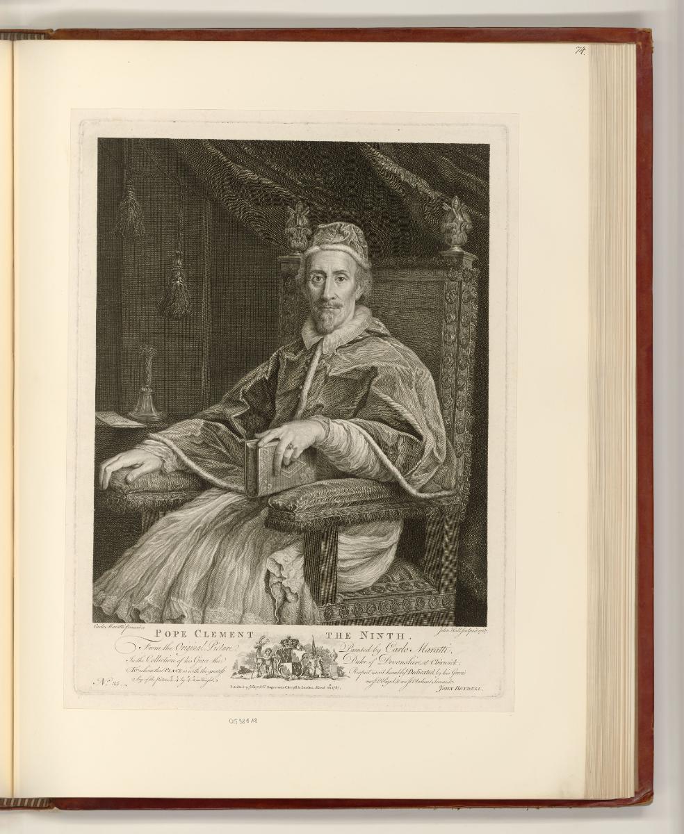 Britische Druckgrafiken des 18. Jahrhunderts, Pope Clement the Ninth, Inv. Nr.: England nach Se…