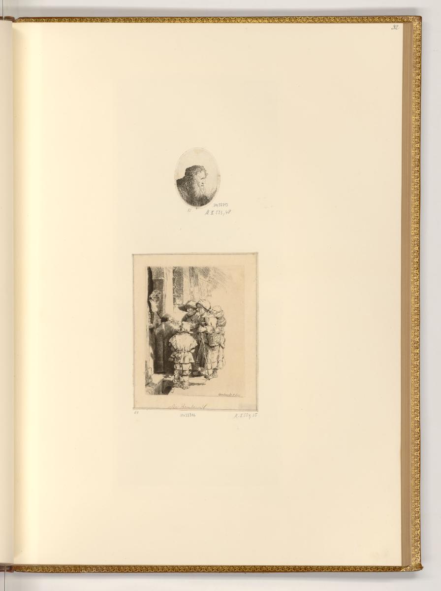 Druckgrafiken von William Baillie, Porträt eines alten Mannes; Bettler an einer Tür, Inv. Nr.: …