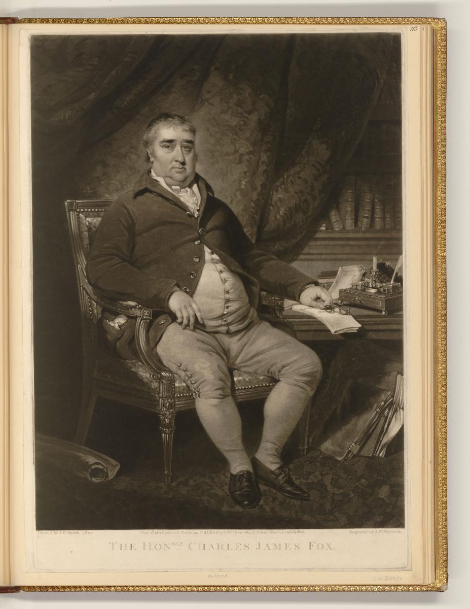 Schabblätter von John Raphael Smith, Porträt Charles James Fox, Inv. Nr.: England nach Sektione…