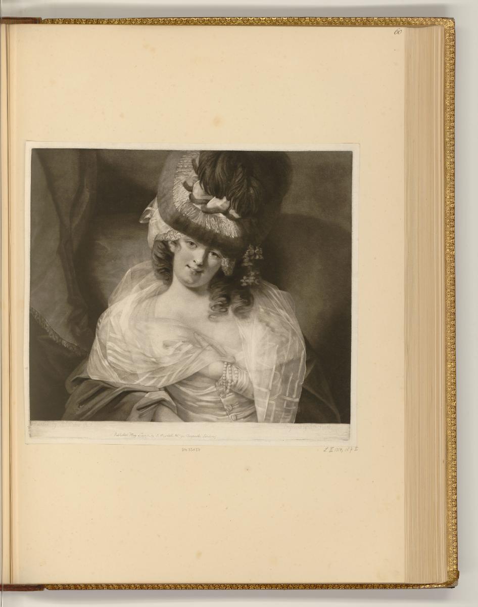 Schabblätter von John Raphael Smith, Eine Frau mit entblößtem Busen, Inv. Nr.: England nach Sek…