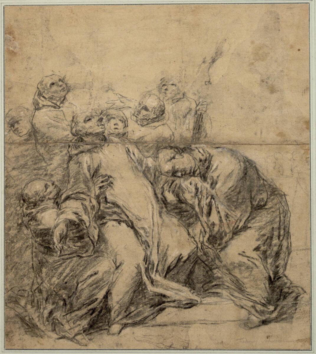 Anonym, Tod eines heiligen Benediktiners, Inv. Nr.: 1880