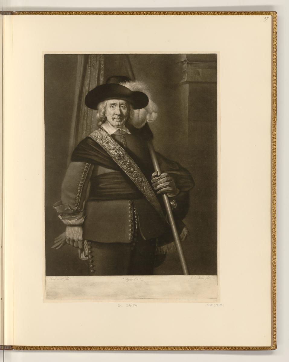 Schabblätter von John Dixon und William Pether, Porträt eines Fahnenträgers, Inv. Nr.: England …