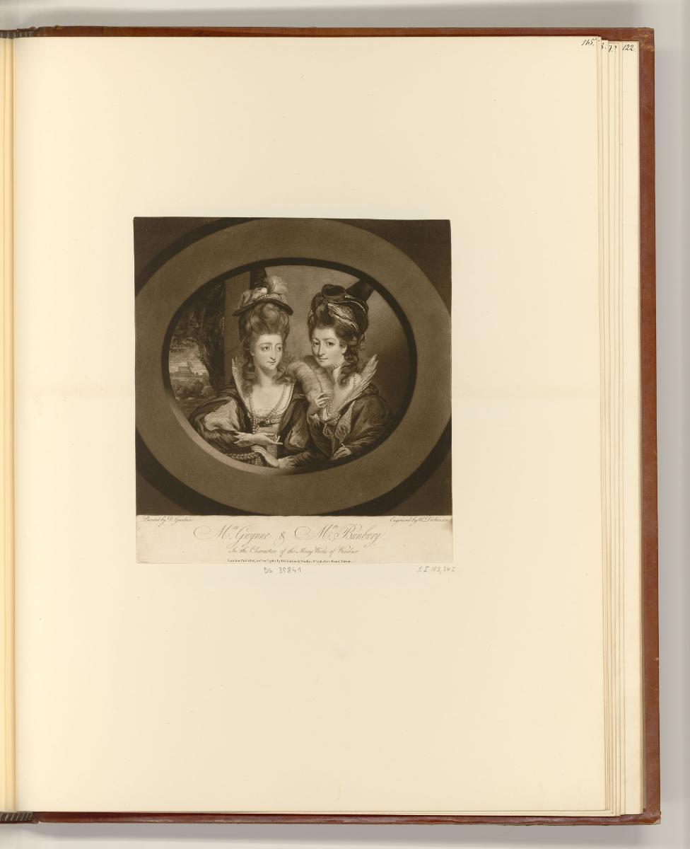 Druckgrafiken von John Keyse Sherwin und William Dickinson, Mrs Gwynne & Mrs Bunbury in the cha…