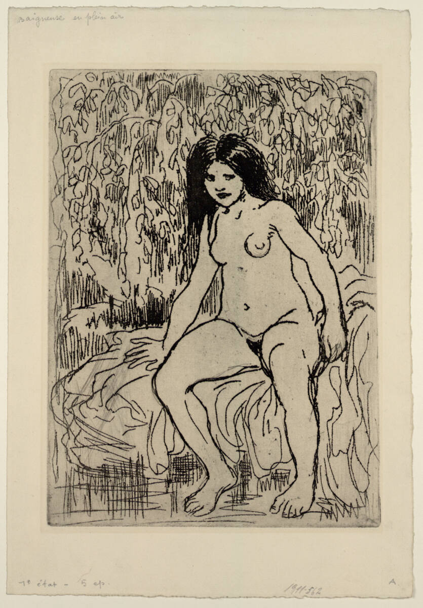 Sitzender weiblicher Akt, Théophile Steinlen