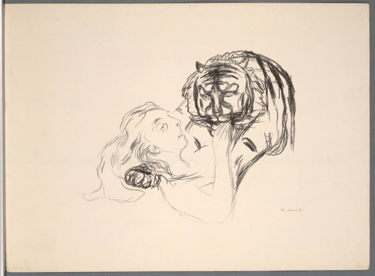 Der Tiger, Edvard Munch, 1908–1909