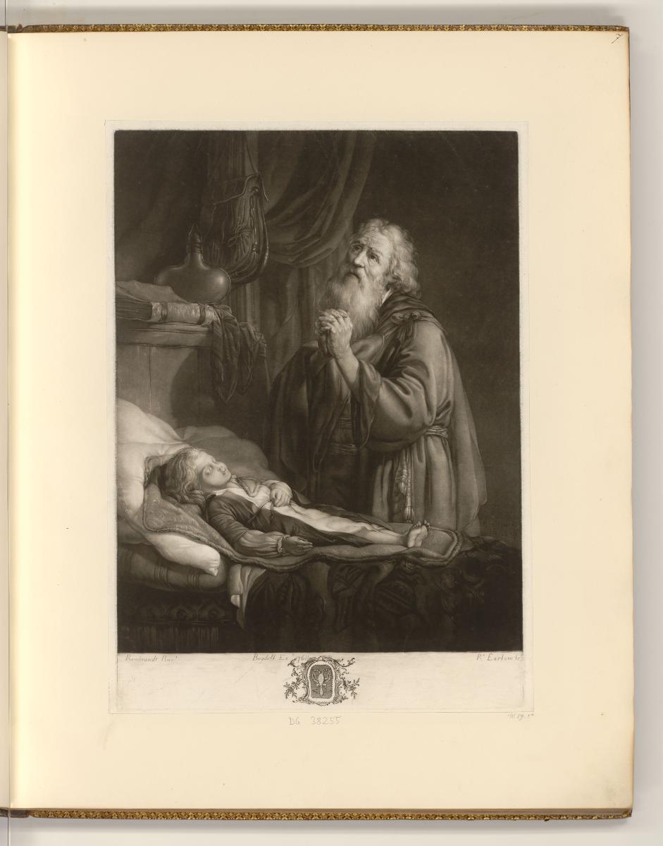 Schabblätter von Richard Earlom, Elijah raising the widow's son, Inv. Nr.: England nach Sektion…