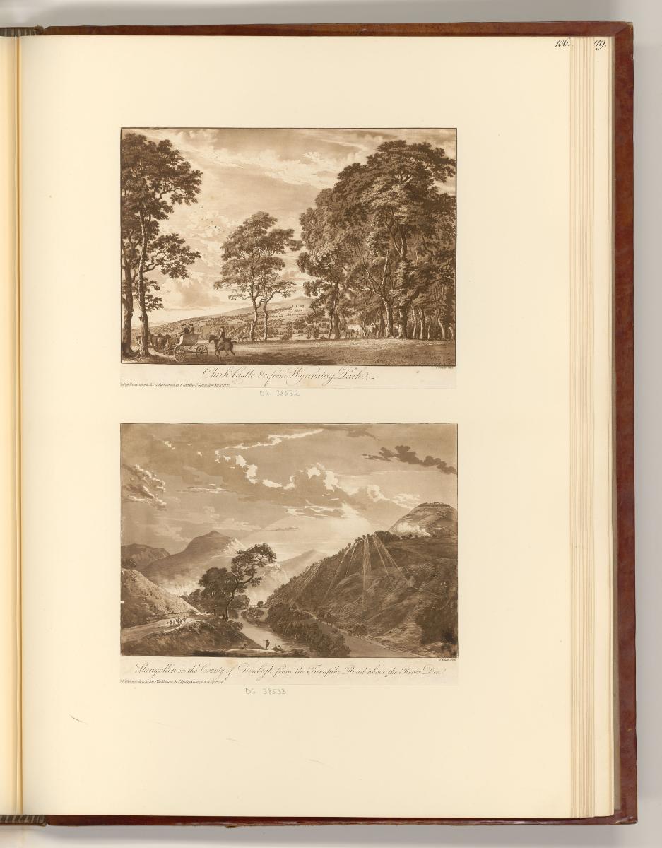 Druckgrafiken von John Spilsbury, William Winne Ryland und Paul Sandby, Chirk Castle &c, from W…