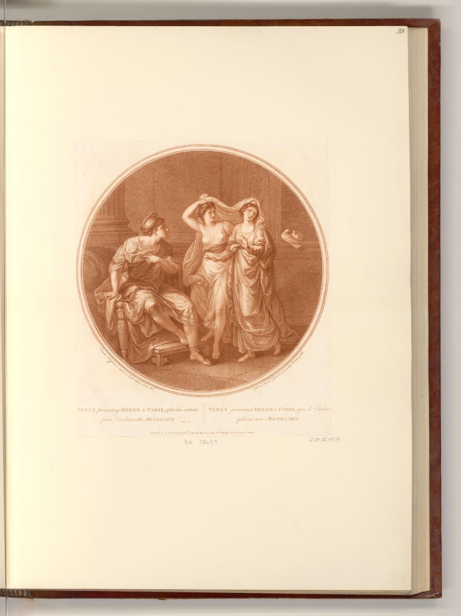Druckgrafiken von John Spilsbury, William Winne Ryland und Paul Sandby, Venus presenting Helen …
