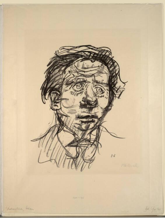 Oskar Kokoschka, Paul Cassirer, Max Reinhardt (Kopf), Inv. Nr.: DG1920/94