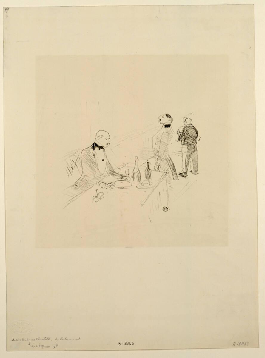 Henri de Toulouse-Lautrec, À la Maison d´Or, Inv. Nr.: DG1923/3