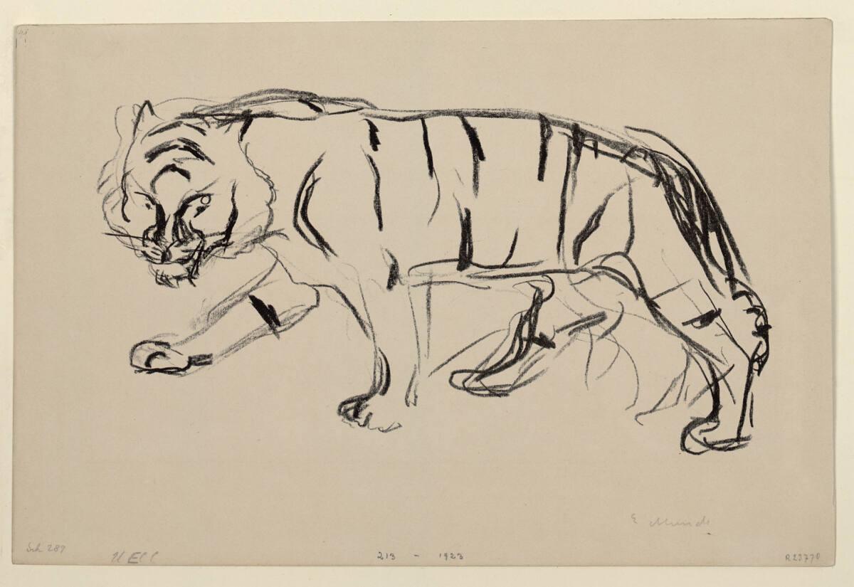 Edvard Munch, Schreitender Tiger, Inv. Nr.: DG1923/213