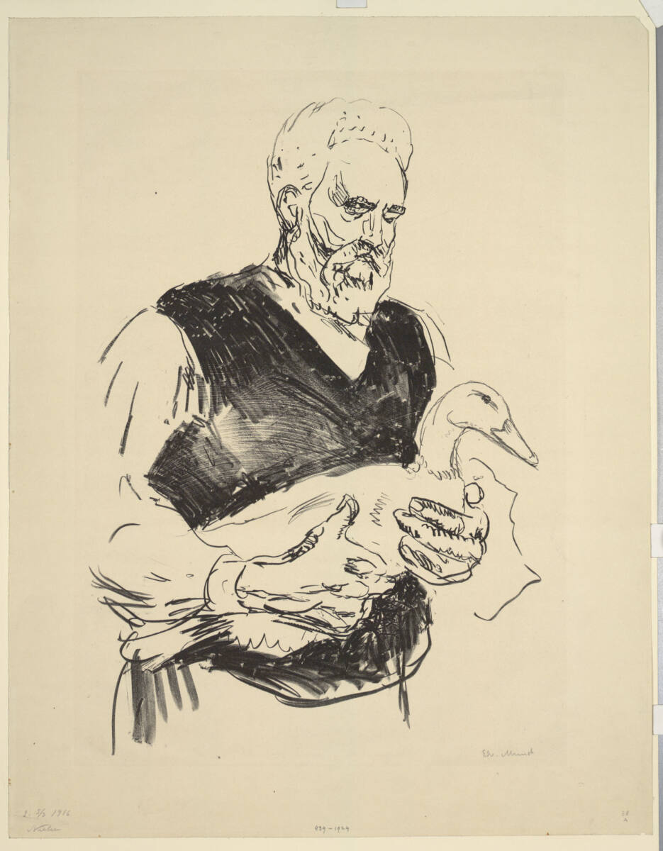 Jensen mit Ente, Edvard Munch, 1916