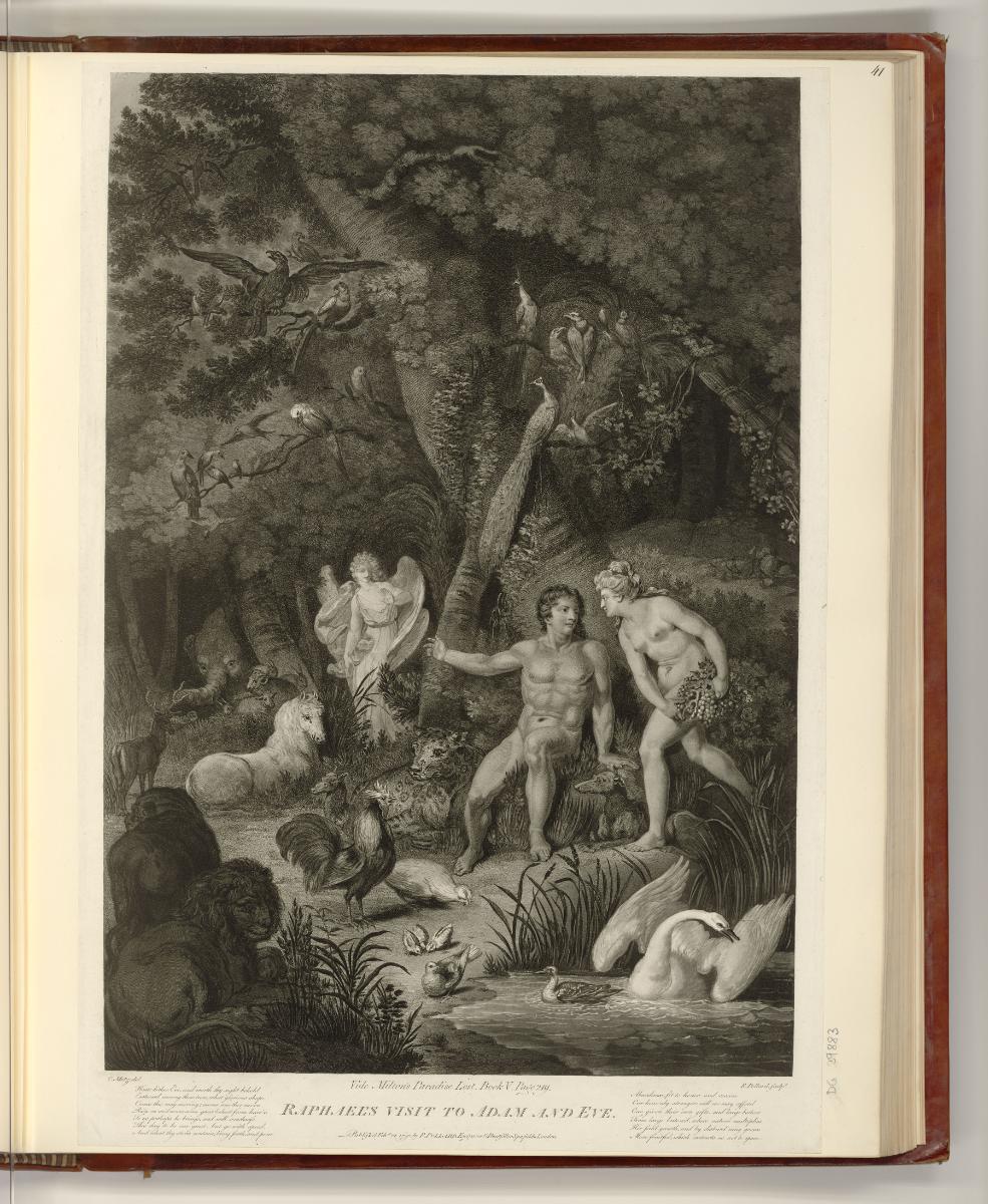 Britische Druckgrafiken des späten 18. Jahrhunderts, Raphael's visit to Adam and Eve, Inv. Nr.:…