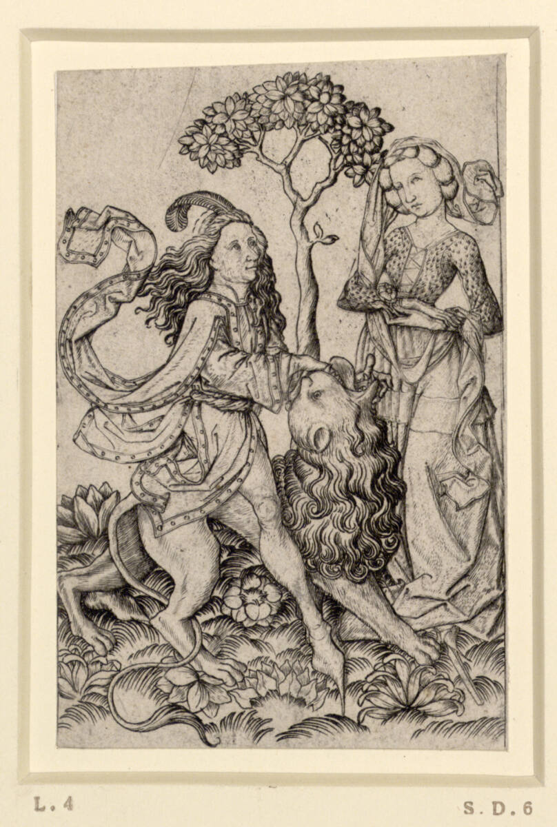 Samson zerreißt den Löwen, Master E. S.