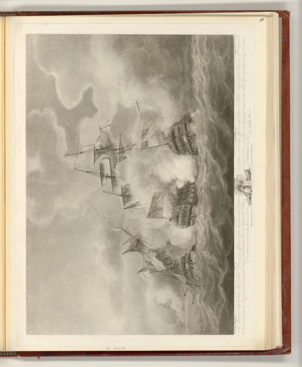 Britische Druckgrafiken des späten 18. Jahrhunderts, the Brunswick after breaking tohe Enemy's …