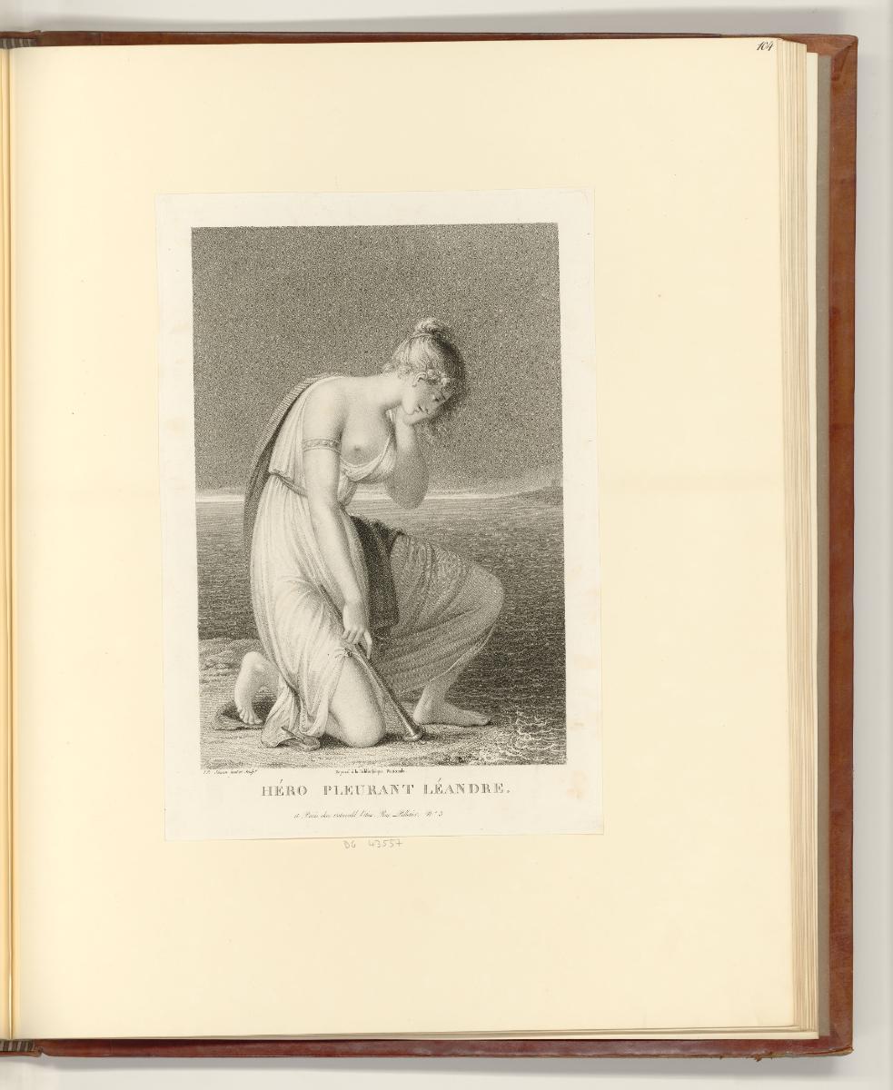 Britische Druckgrafiken des späten 18. Jahrhunderts, Héro pleurant Léandre, Inv. Nr.: England n…