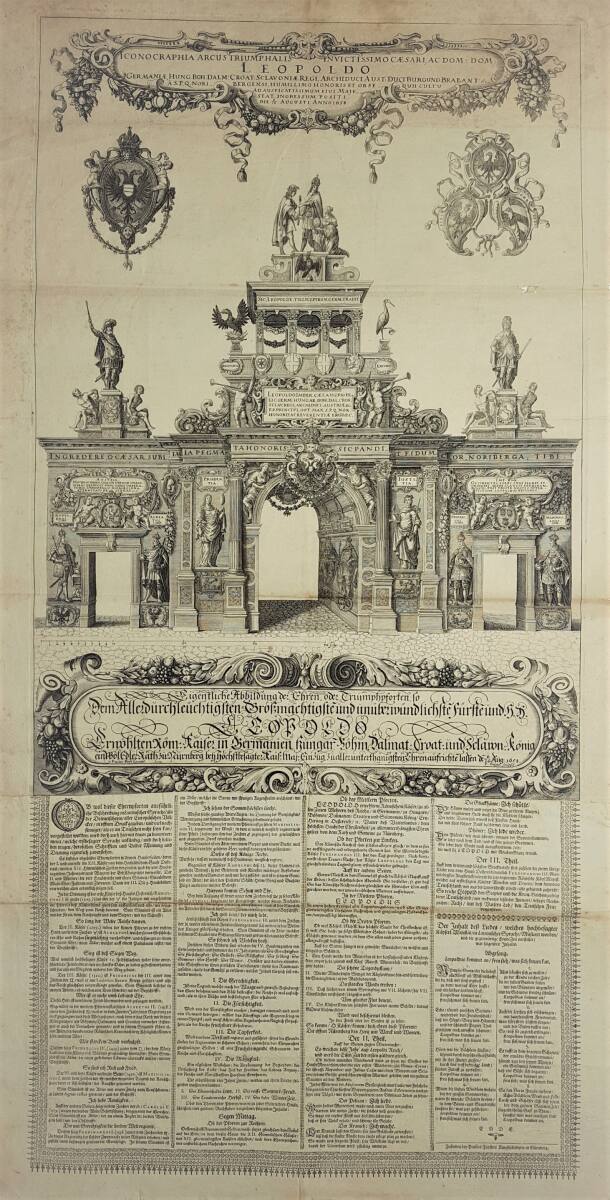 Triumphbogen für Kaiser Leopold I. in Nürnberg am 16. August 1658, PaulFürst, 1658