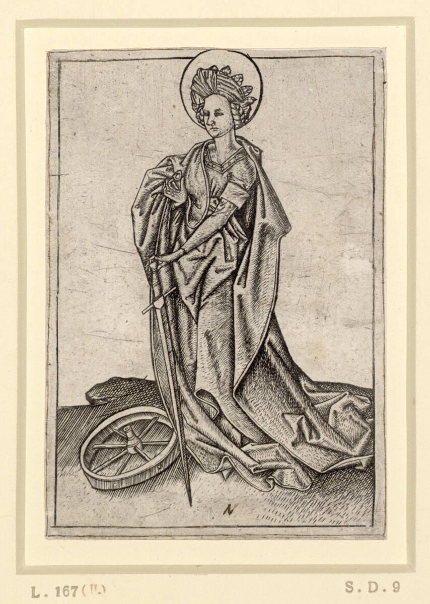 Meister E.S., Die hl. Katharina, Inv. Nr.: DG1926/772