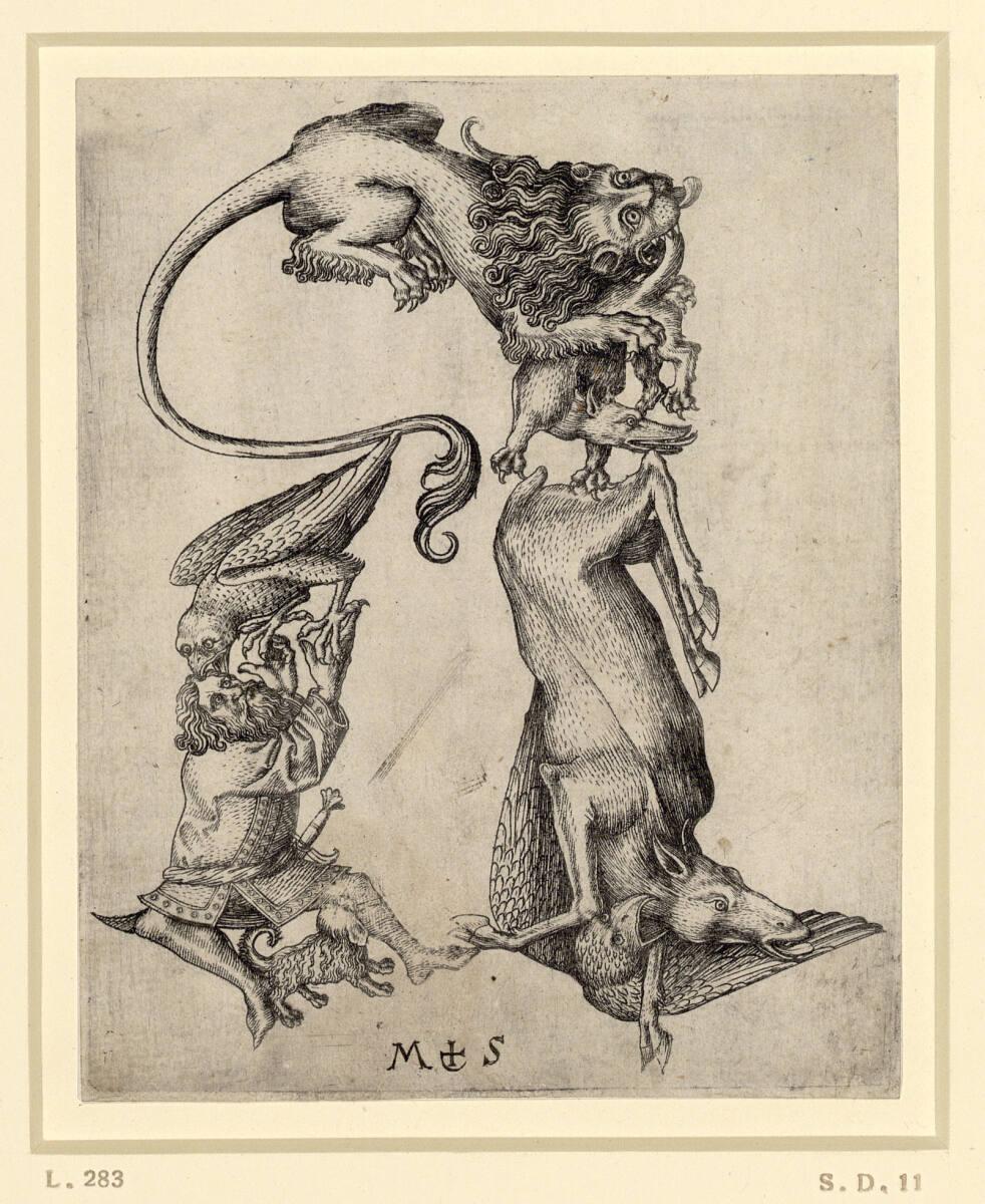 Meister E.S., Der Buchstabe a, Inv. Nr.: DG1926/805