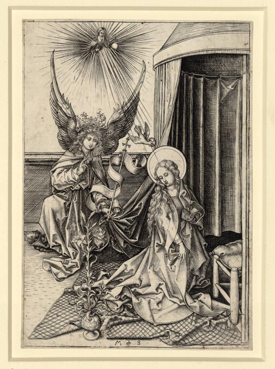 Martin Schongauer, Die Verkündigung, Inv. Nr.: DG1926/1432