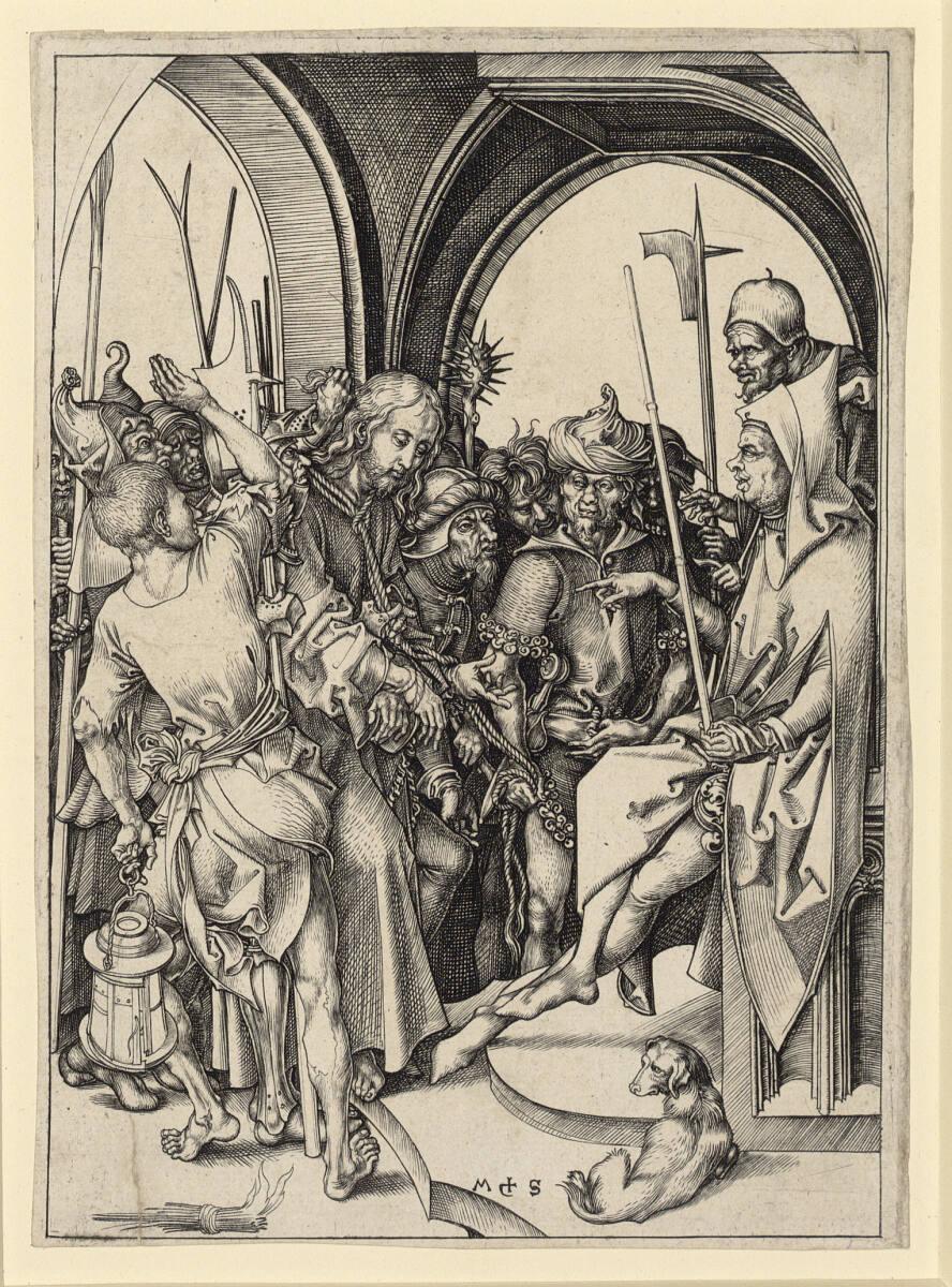 Martin Schongauer, Christus vor Annas, Inv. Nr.: DG1926/1455