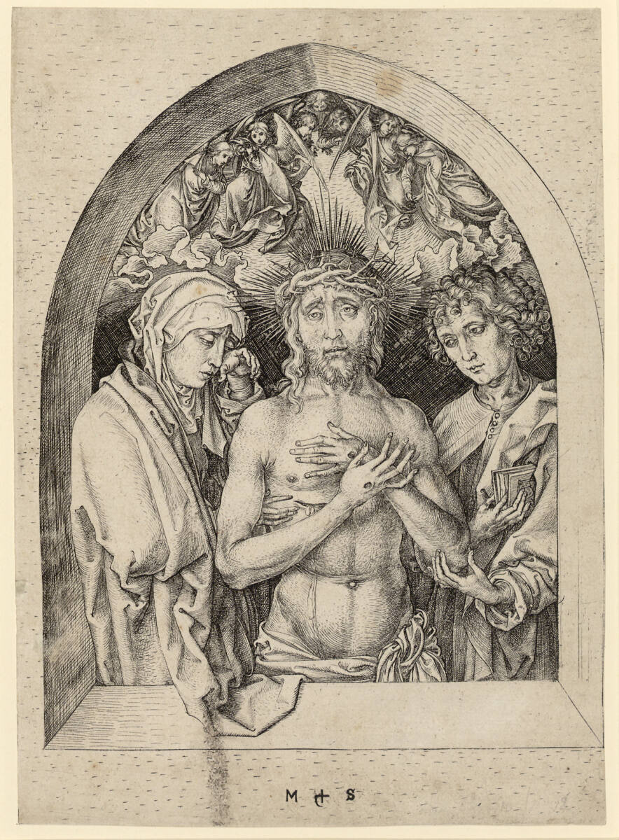 Der Schmerzensmann zwischen Maria und Johannes, Martin Schongauer