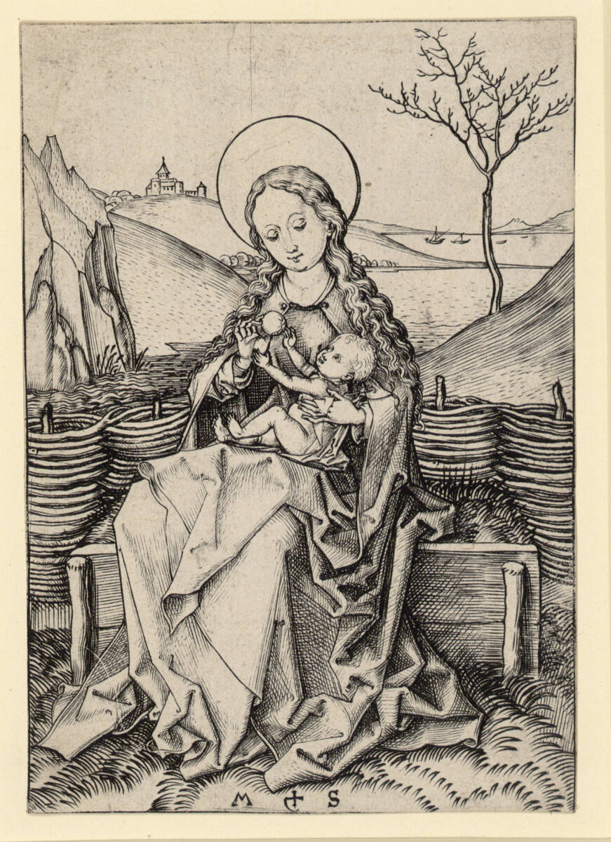 Die Madonna auf der Rasenbank, Martin Schongauer