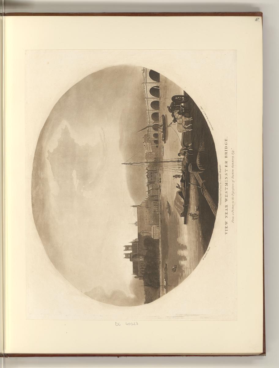 Britische Druckgrafiken des späten 18. Jahrhunderts, View near Westminster Bridge, Inv. Nr.: En…