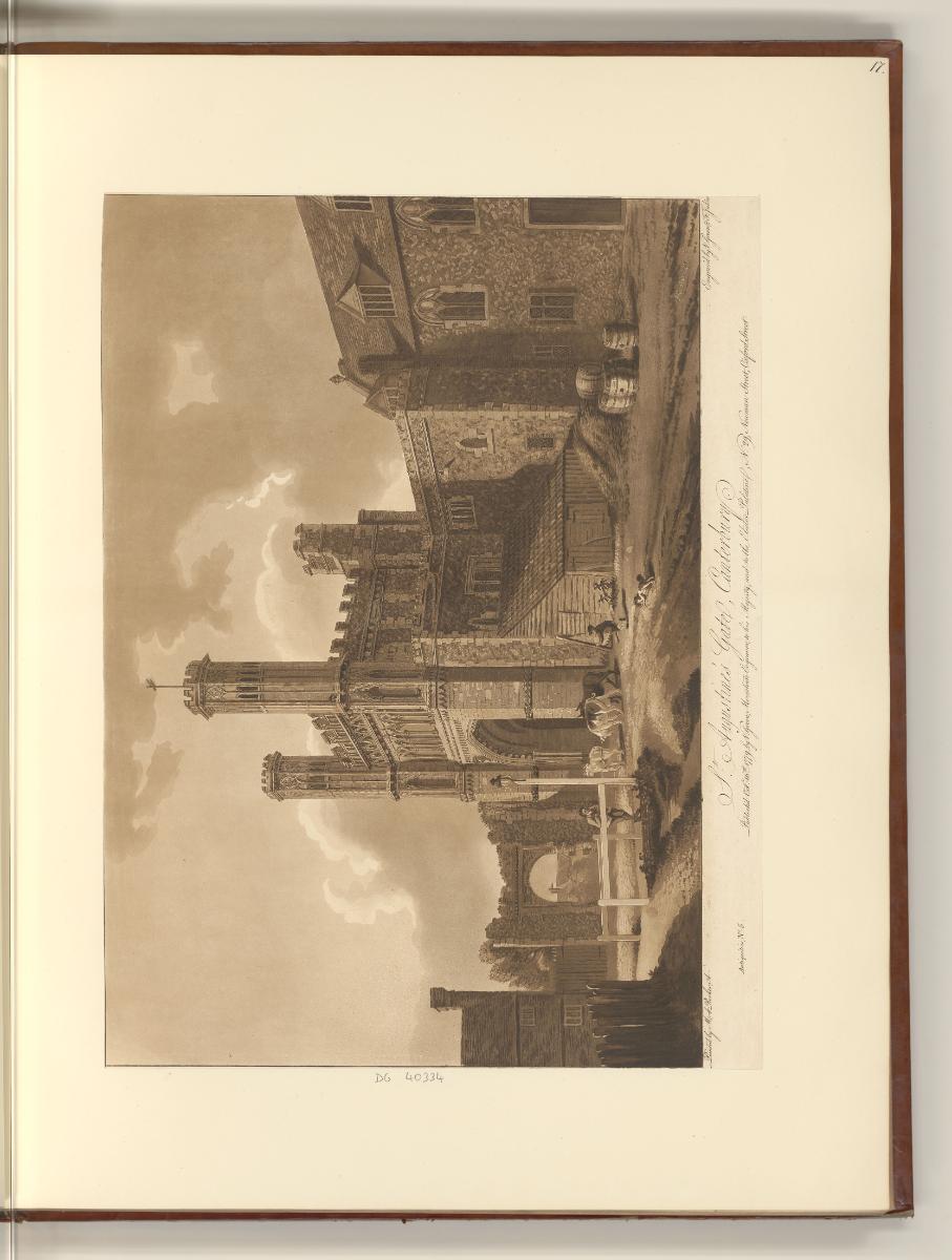 Britische Druckgrafiken des späten 18. Jahrhunderts, St. Augustine's Gate. Canterbury, Inv. Nr.…