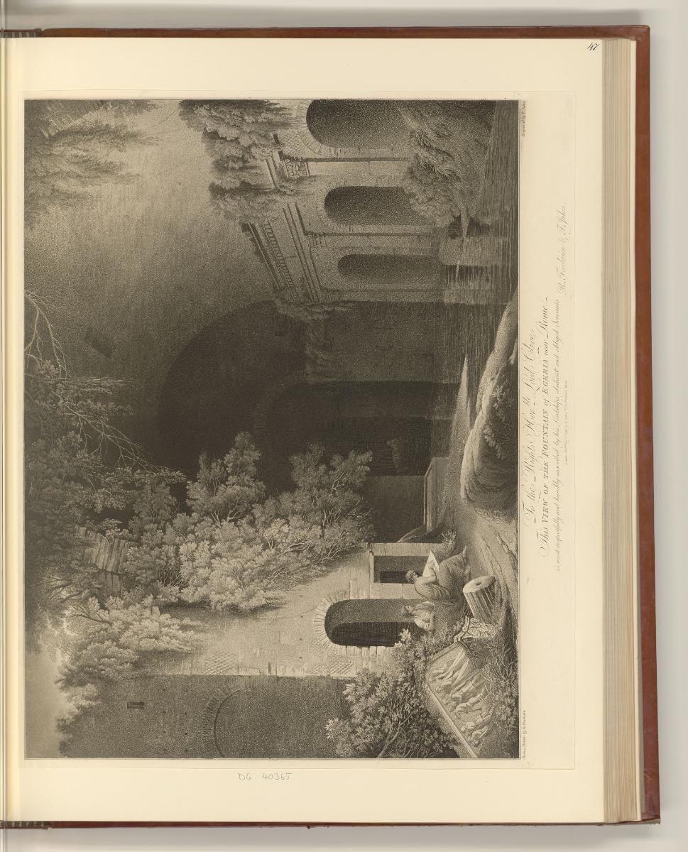 Britische Druckgrafiken des späten 18. Jahrhunderts, View of the Fountain at Egeria near Rome, …