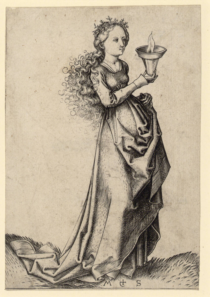 Die erste der klugen Jungfrauen, Martin Schongauer