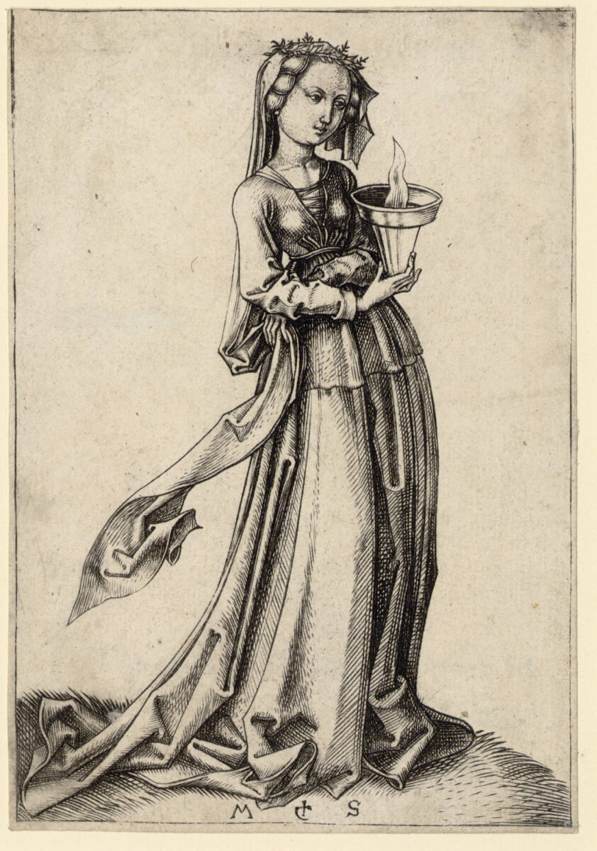 Die vierte der klugen Jungfrauen, Martin Schongauer