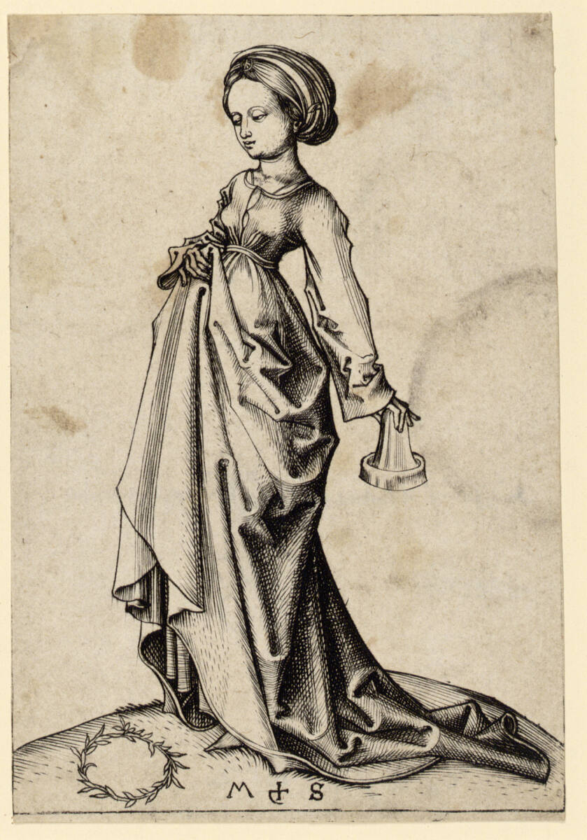 Die zweite der törichten Jungfrauen, Martin Schongauer