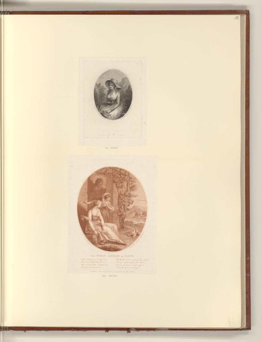 Britische Druckgrafiken des späten 18. Jahrhunderts, Nan of the Vale; The first Lesson of Love,…