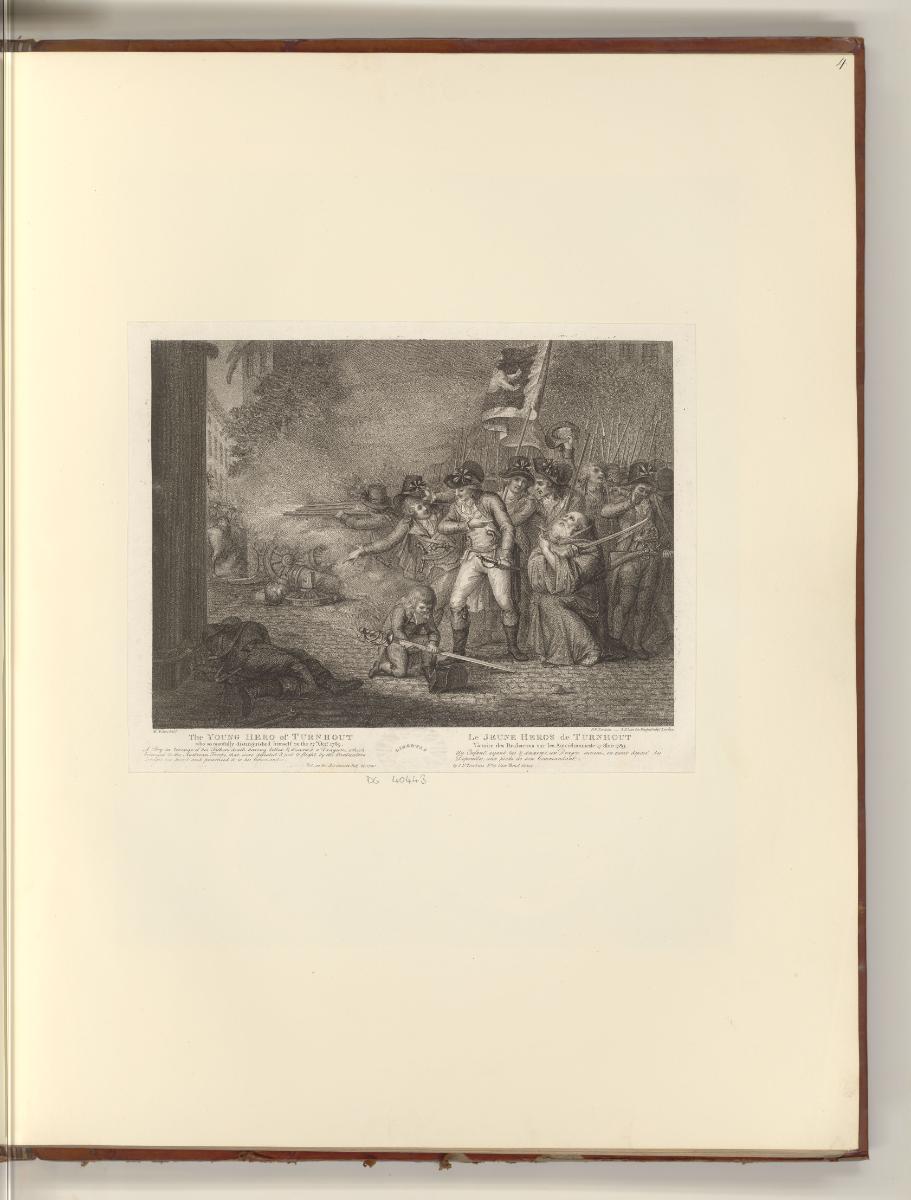 Britische Druckgrafiken des späten 18. Jahrhunderts, The Young Hero of Turnhout, Inv. Nr.: Engl…